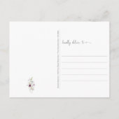 Wildblumen des Wasserfarbenfrühlings Postkarte (Rückseite)