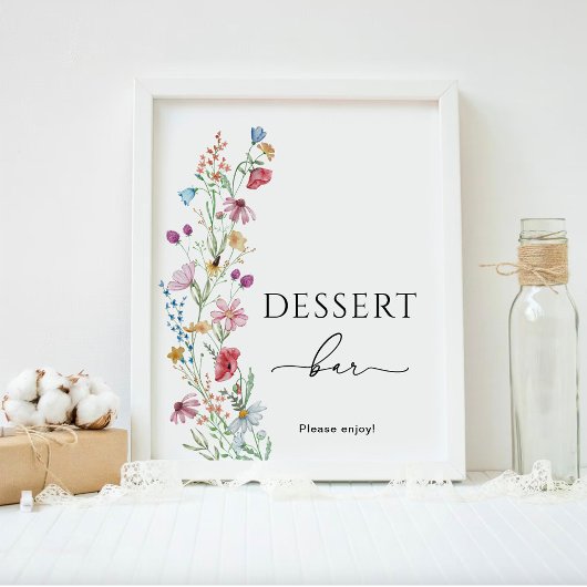 Wildblumen Dessert Bar Poster