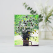 Wildblumen, die an Sie denken Postkarte (Stehend Vorderseite)