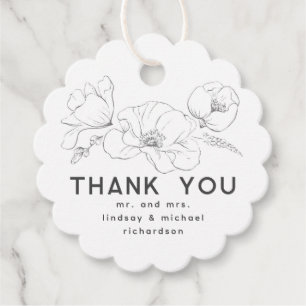 Wildblumen, die Elegant Gezeichnet haben Geschenkanhänger