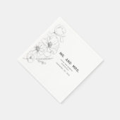 Wildblumen, die Elegant Wedding Mr. und Mrs. Zeich Serviette (Ecke)