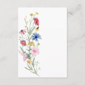 Wildblumen, die gut heiraten wollen begleitkarte (Rückseite)