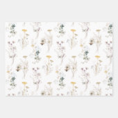 Wildblumen, die Papierblätter umhüllen Geschenkpapier Set (Vorderseite 3)