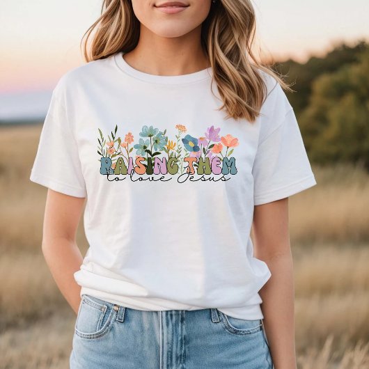 Wildblumen, die sie zur Liebe bringen Jesus T-Shirt
