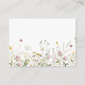 Wildblumen Display Duschkabine Babydusche Begleitkarte (Rückseite)