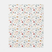 Wildblumen-Doodle Fleecedecke (Vorderseite)