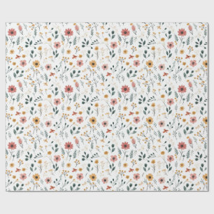 Wildblumen-Doodle Geschenkpapier