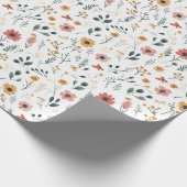 Wildblumen-Doodle Geschenkpapier (Ecke)