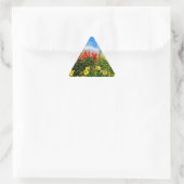 Wildblumen Dreieckiger Aufkleber (Tasche)