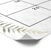 Wildblumen Duschratze Terminkalender Poster (Ecke)