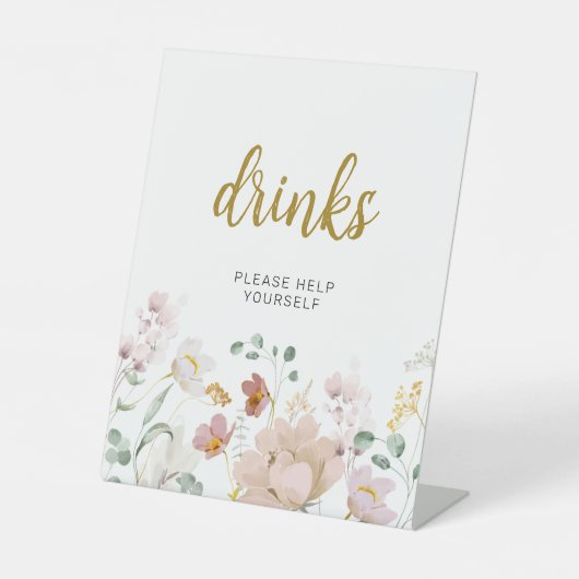 Wildblumen Duschtränke Unterschrift Sockelschild (Vorderseite)