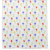 Wildblumen Duschvorhang (Vorderseite)