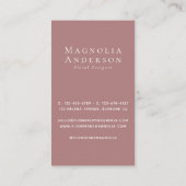 Wildblumen Dusky Pink Florist Visitenkarte (Rückseite)