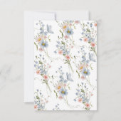 Wildblumen Dusty Blue Boho Save the Date (Rückseite)