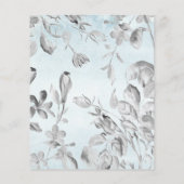 Wildblumen Dusty Blue Wedding Einladung (Rückseite)