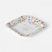 Wildblumen Einfache Hochzeit Pappteller (Gewinkelt)