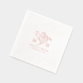 Wildblumen einfarbig Foil Stamps Napkins Servietten Mit Folie (Links)