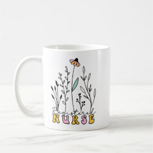 Wildblumen Eingetragene Krankenschwester Kaffeetasse