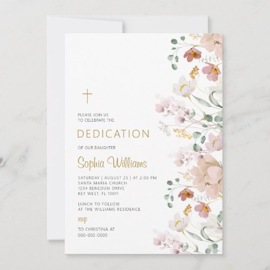 Wildblumen Einladung (Vorderseite)