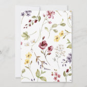 Wildblumen Einladung eines Babys in einer Blütendu (Rückseite)