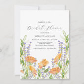 Wildblumen Einladungen für Brautduschen (Vorderseite)
