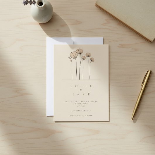 Wildblumen Einladungen von Mute Tones