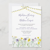 Wildblumen Einladungen zur Blumenhochzeit (Vorderseite)