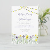 Wildblumen Einladungen zur Blumenhochzeit (Stehend Vorderseite)