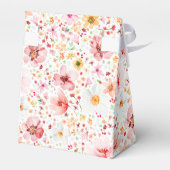 Wildblumen Elegant Boho Blush Bloral Wedding Geschenkschachtel (Rückseite)