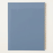 Wildblumen Elegant Dusty Blue Boho Foto Hochzeit Planer (Rückseite)