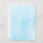 Wildblumen Elegant Dusty Blue Wedding Einladungen (Rückseite)