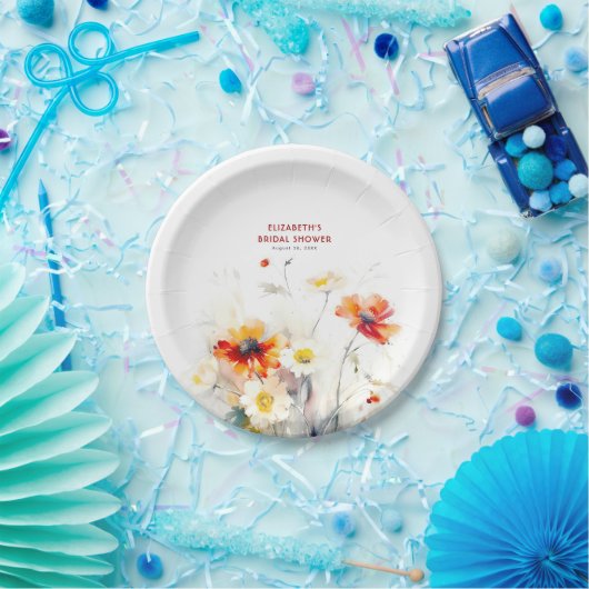 Wildblumen Elegant Pappteller (Party)