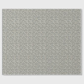 Wildblumen Elegant Simple Sage Green und White Geschenkpapier (Flach)