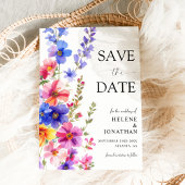 Wildblumen Elegante Boho Rustikale Gartenhochzeit Save The Date