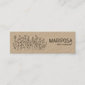 Wildblumen Elegante Custom Social Icons KRAFT Mini Visitenkarte (Vorderseite)