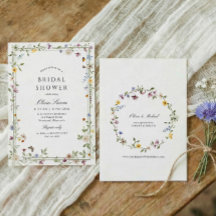 Wildblumen Elegante Florale Garten Brautparty