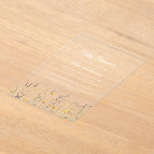 Wildblumen Elegante Frühjahrsdusche Klar Acryleinladungen (Ablage )