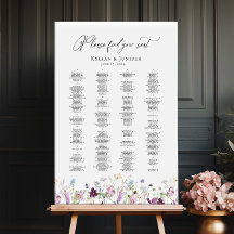 Wildblumen elegante Hochzeitskarte