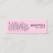 Wildblumen Elegante Linie Art Custom Soziale Ikone Mini Visitenkarte (Vorderseite)