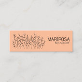 Wildblumen Elegante Linie Art Custom Soziale Ikone Mini Visitenkarte (Vorderseite)