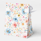 Wildblumen Elegante Romantische Boho Blumenhochzei Geschenkschachtel (Rückseite)