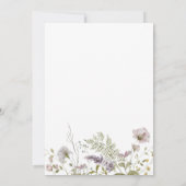 Wildblumen Eleganter Botanischer 60. Geburtstag Einladung (Rückseite)