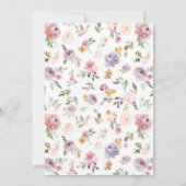 Wildblumen elegantes Brautparty Einladung (Rückseite)