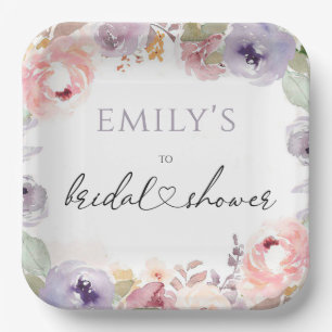 Wildblumen Elegantes Brautparty Papierplatte Pappteller