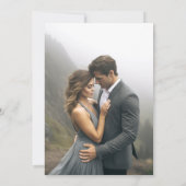 Wildblumen Elegantes Foto einer modernen engagiert Einladung (Rückseite)