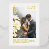 Wildblumen Elegantes romantisches Hochzeitssemble Folieneinladung (Vorderseite)