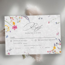 Wildblumen Elfenbein Aquarell Elegante Hochzeitsma