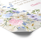 Wildblumen Elfenbeinpastellrosa Rosa Mama-Osa Bar Poster (Ecke)