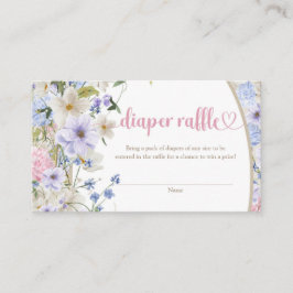 Wildblumen Elfenbeinpastellrosa-Rosa-Windeln-Tombo Begleitkarte