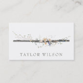 Wildblumen entwerfen Flötenlehrer Visitenkarte (Vorderseite)